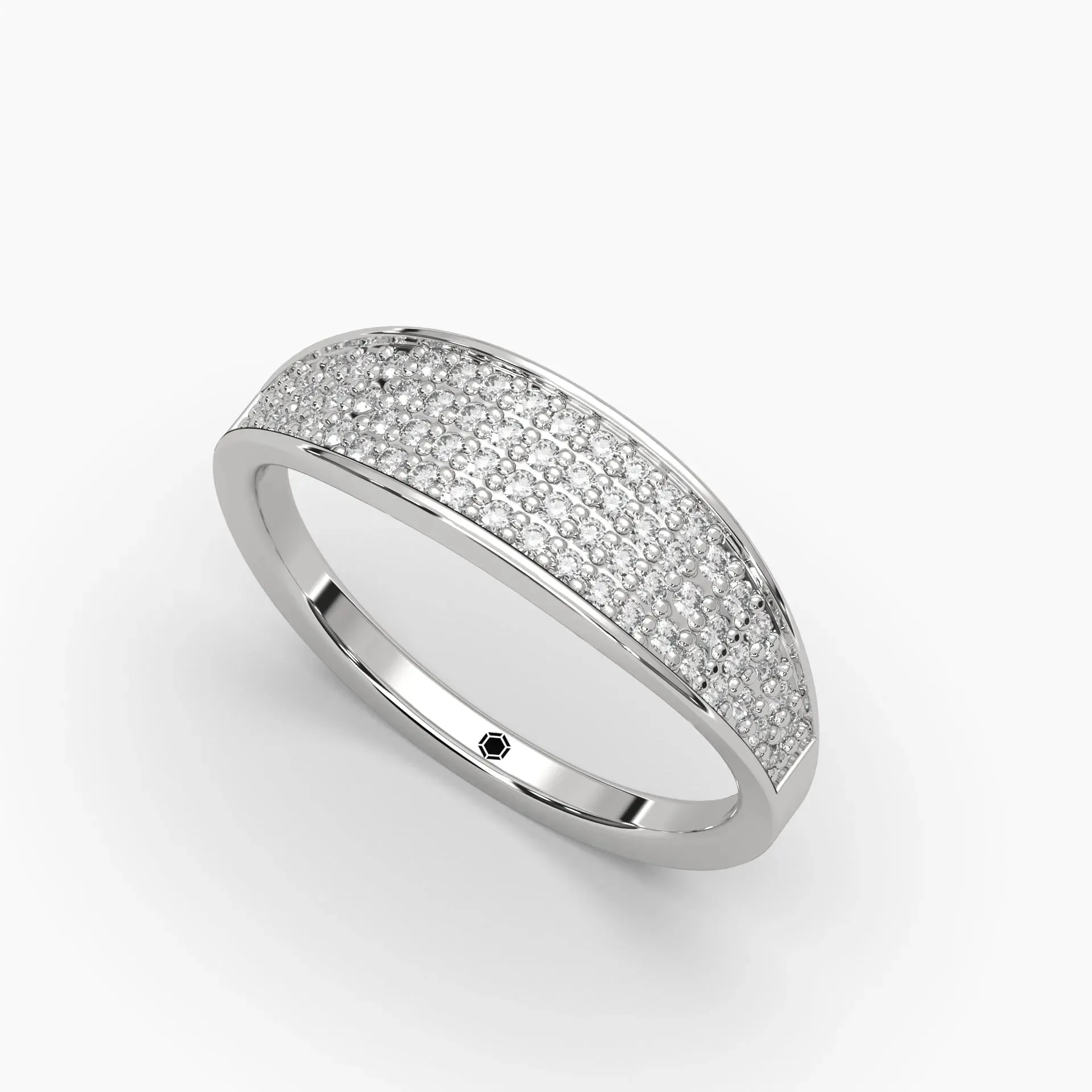0.5ctw Round Lab Grown Diamond Unisex Pave Fashion Ring | 14k Gold