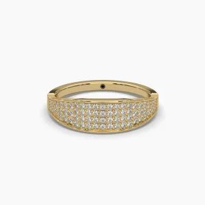 0.5ctw Round Lab Grown Diamond Unisex Pave Fashion Ring | 14k Gold