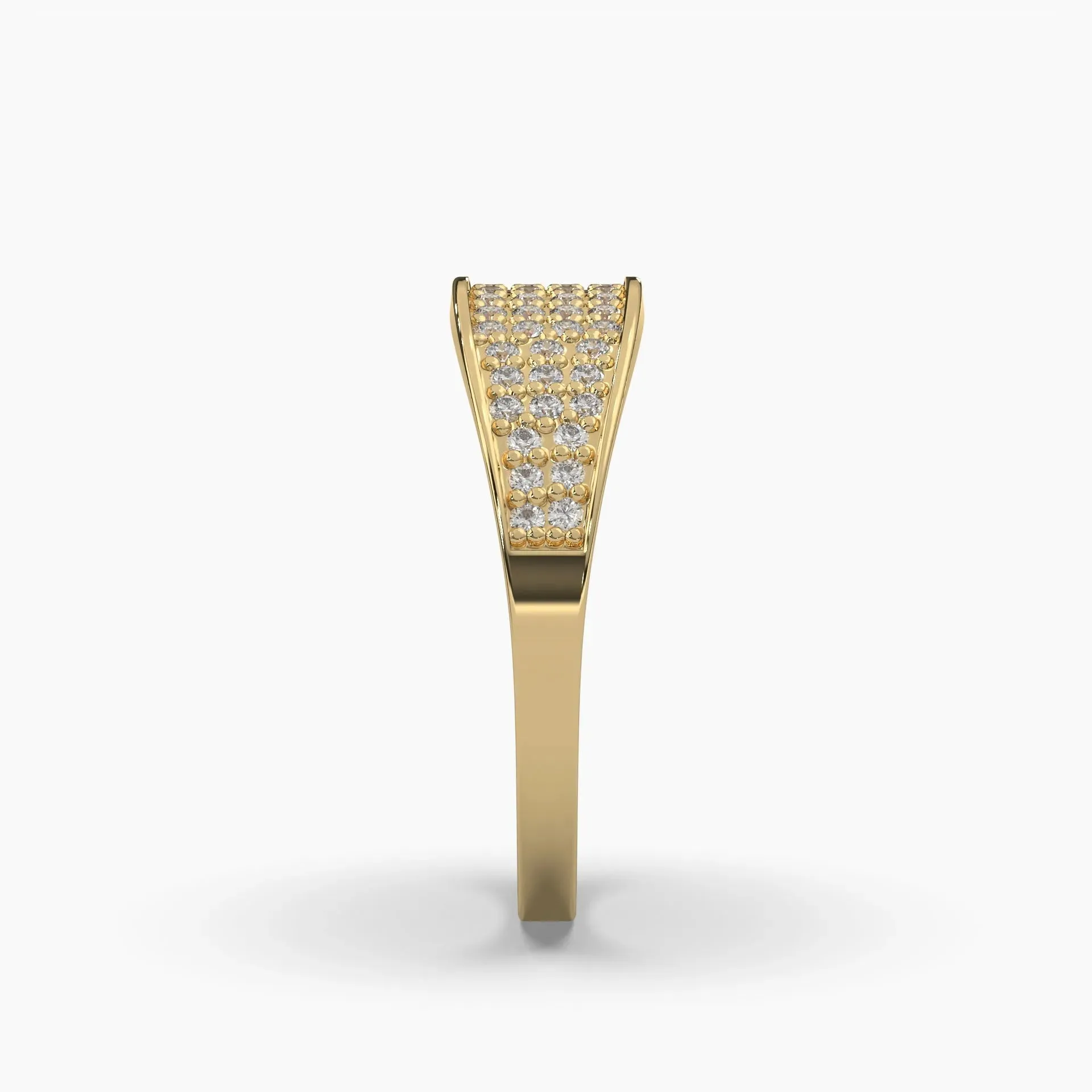 0.5ctw Round Lab Grown Diamond Unisex Pave Fashion Ring | 14k Gold