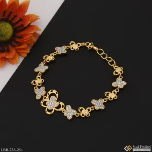 1 Gram Gold Plated With Diamond Fashion-forward Bracelet For Ladies - Style A254