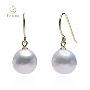 10 Pairs 9-13mm White Round Baroque Edison Pearl Earrings