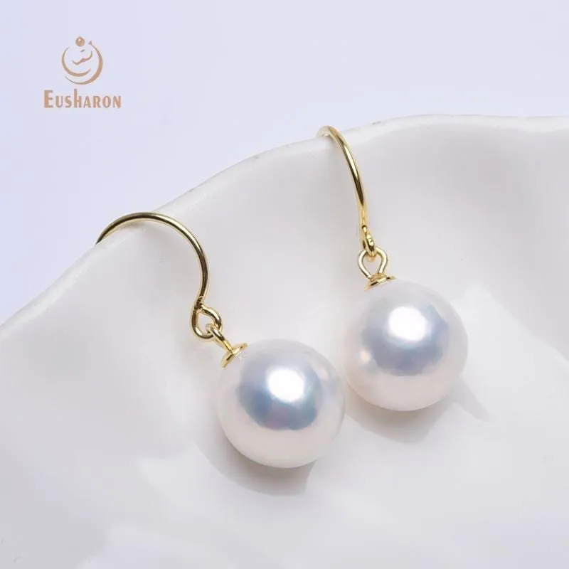 10 Pairs 9-13mm White Round Baroque Edison Pearl Earrings