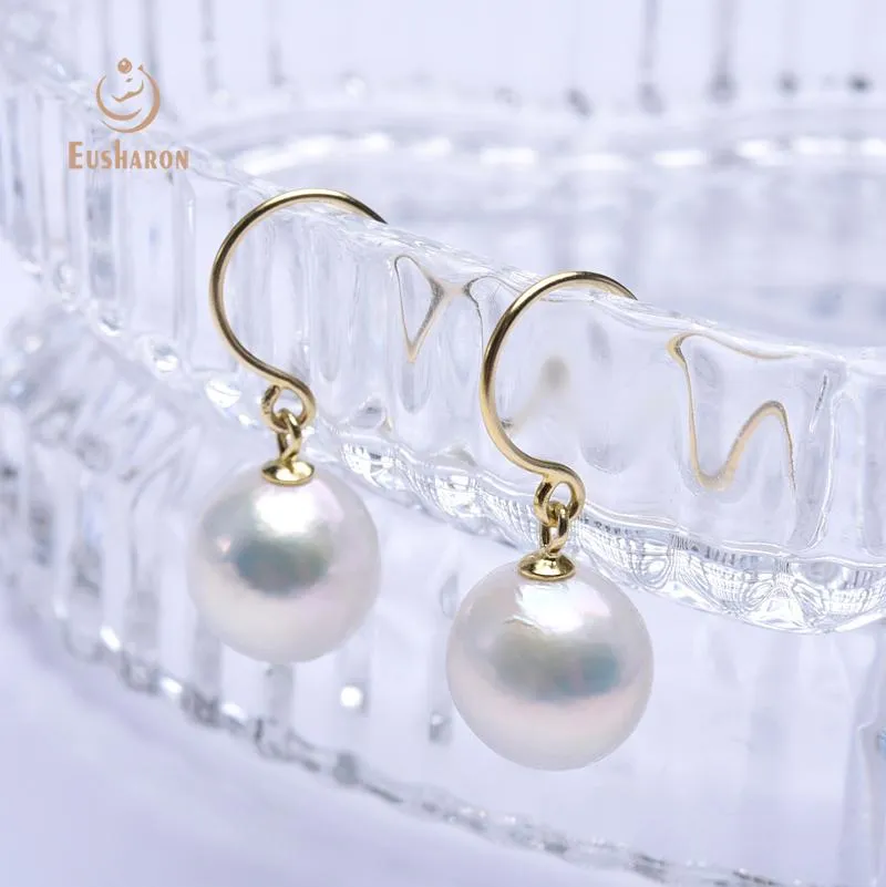 10 Pairs 9-13mm White Round Baroque Edison Pearl Earrings