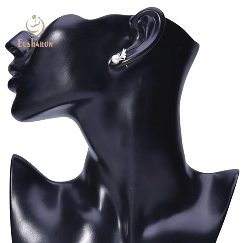 10 Pairs Bow Sterling Silver Freshwater Pearl Studs
