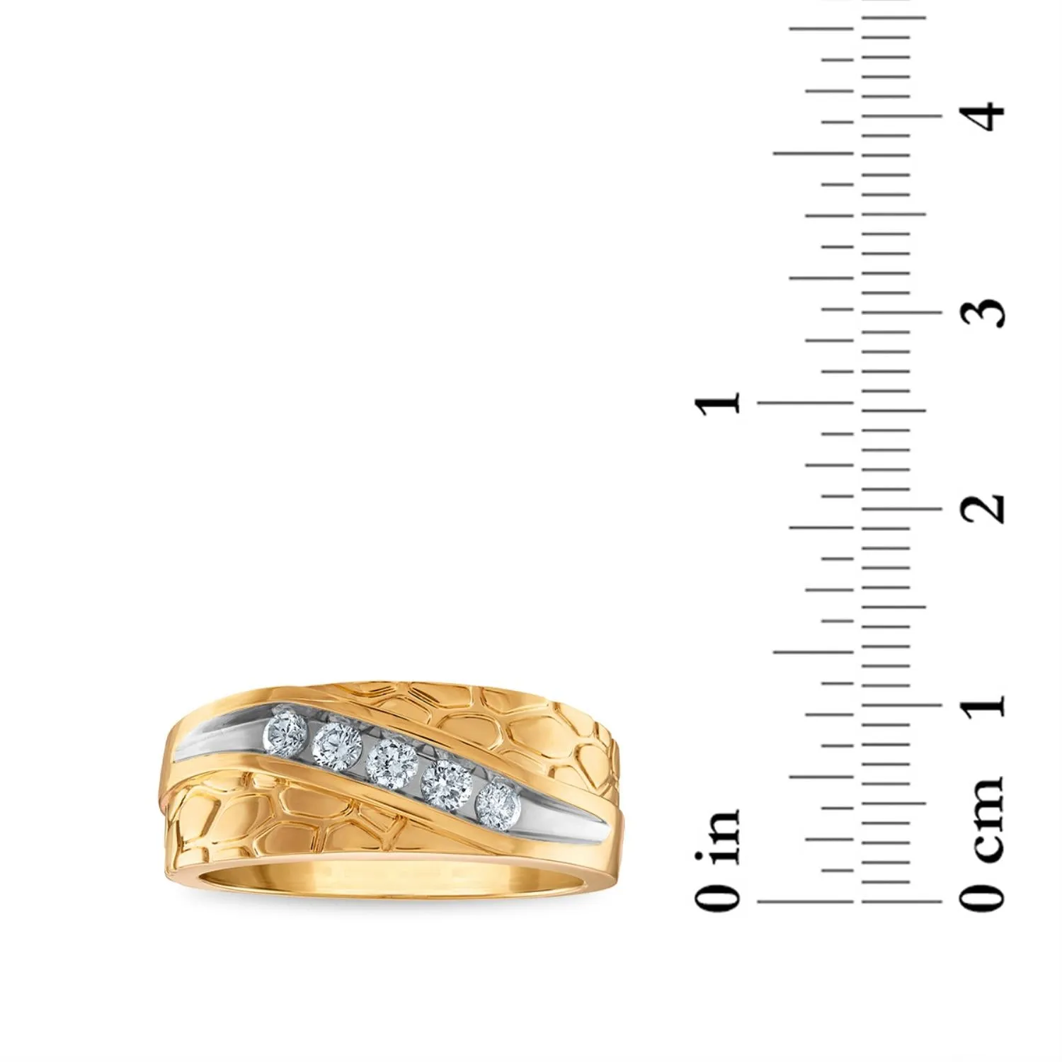 1/3 CTW Diamond Nugget Ring in 10KT Yellow Gold