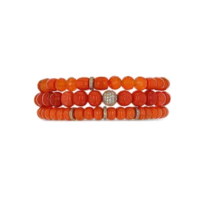 14k Coral Sunset Stack - Orange Mix - One of a Kind