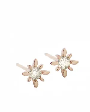 14k Diamond Polaris Starburst Earrings
