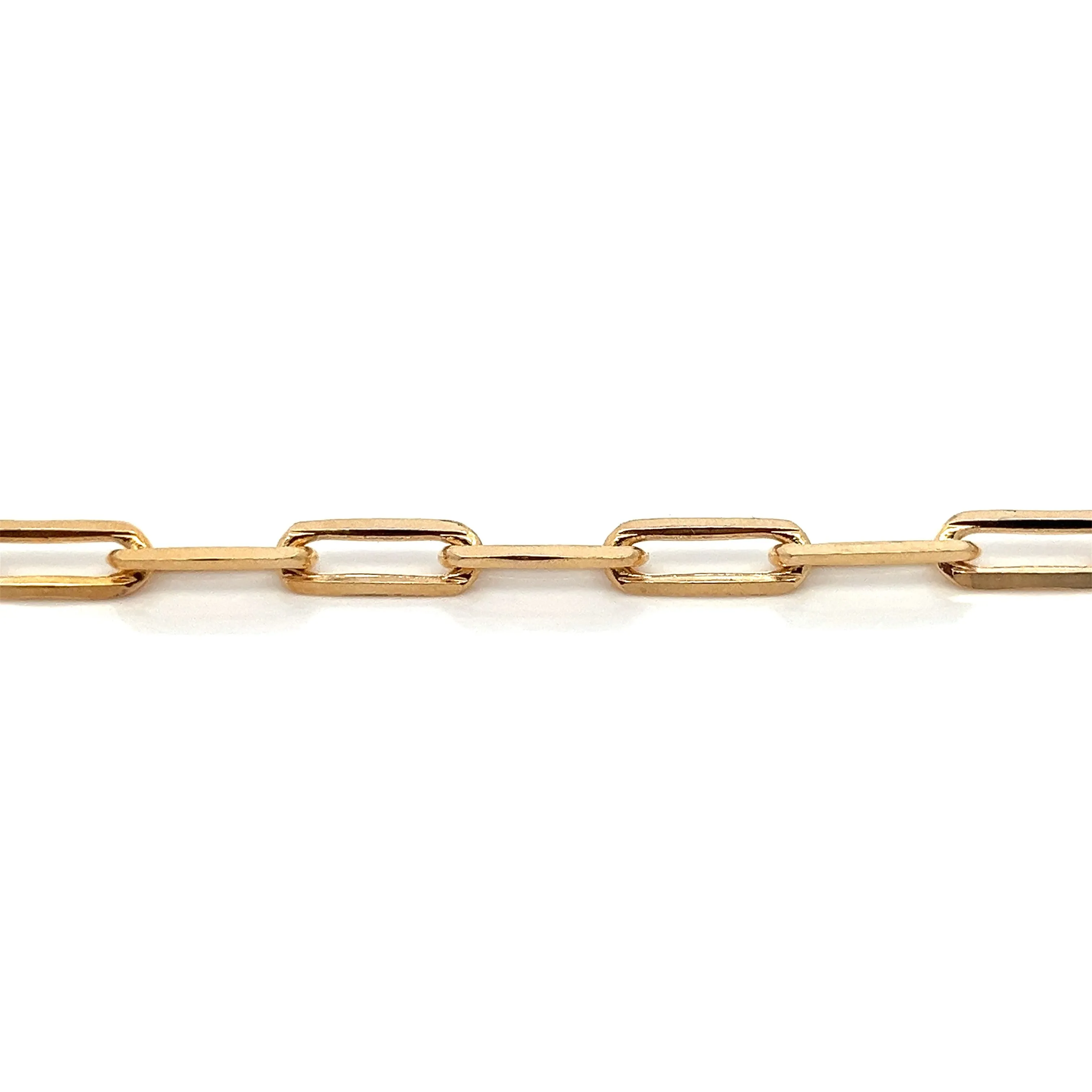 14K-gold-filled bold paperclip chain bracelet