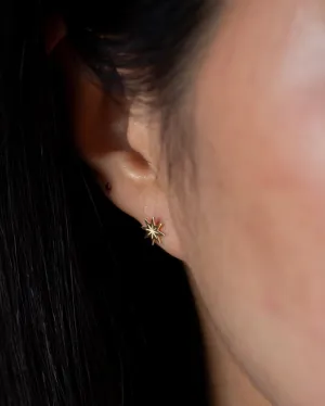 14k Small Starburst Studs