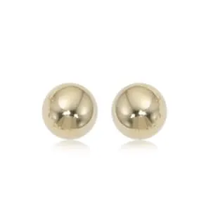 14K Yellow 8 MM Ball Stud Earrings