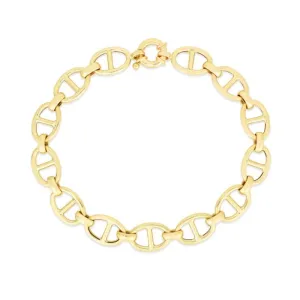 14K Yellow Gold 8.8mm Mariner Link Chain with Spring Ring Clasp