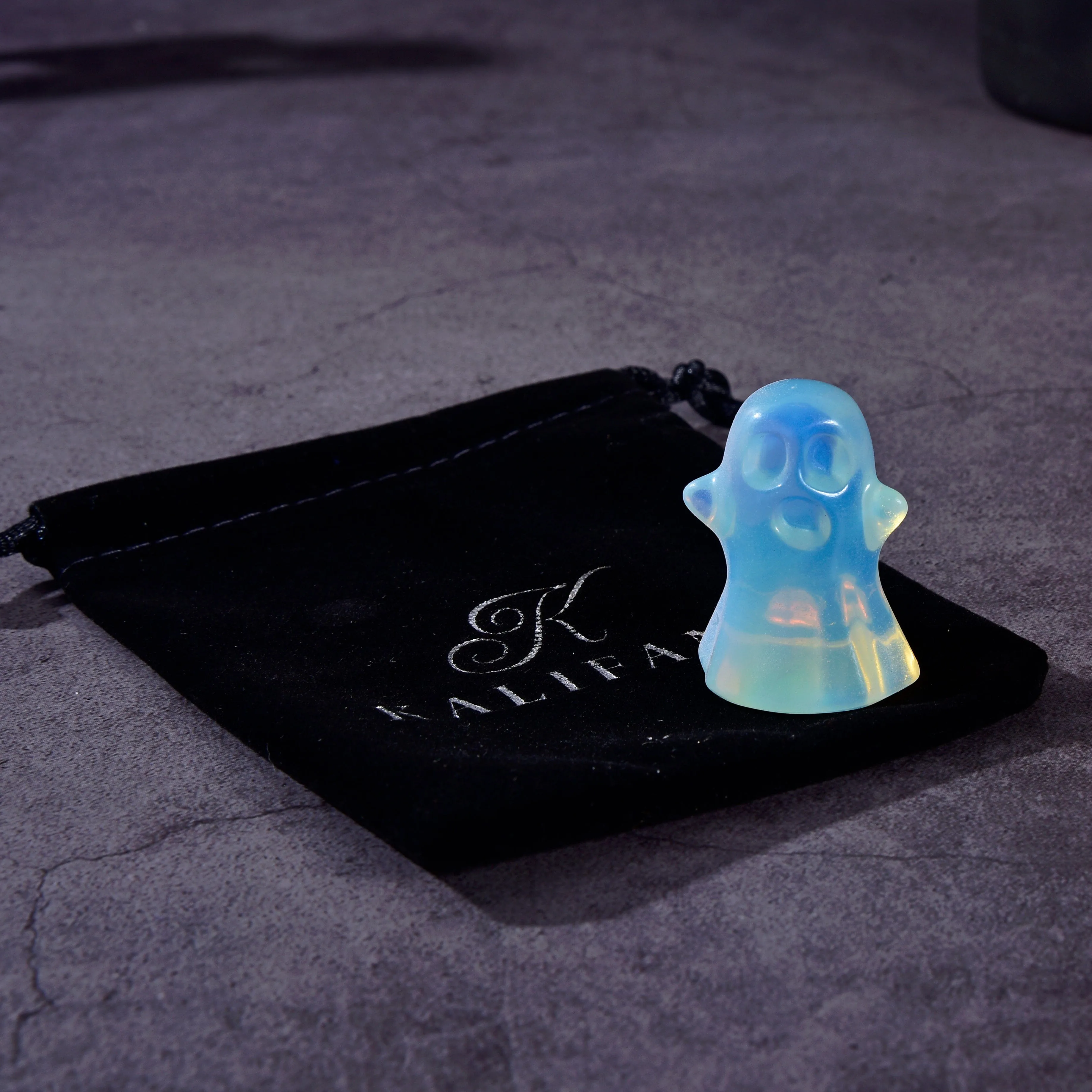 1.75" Opalite Moonstone Ghost Gemstone Carving