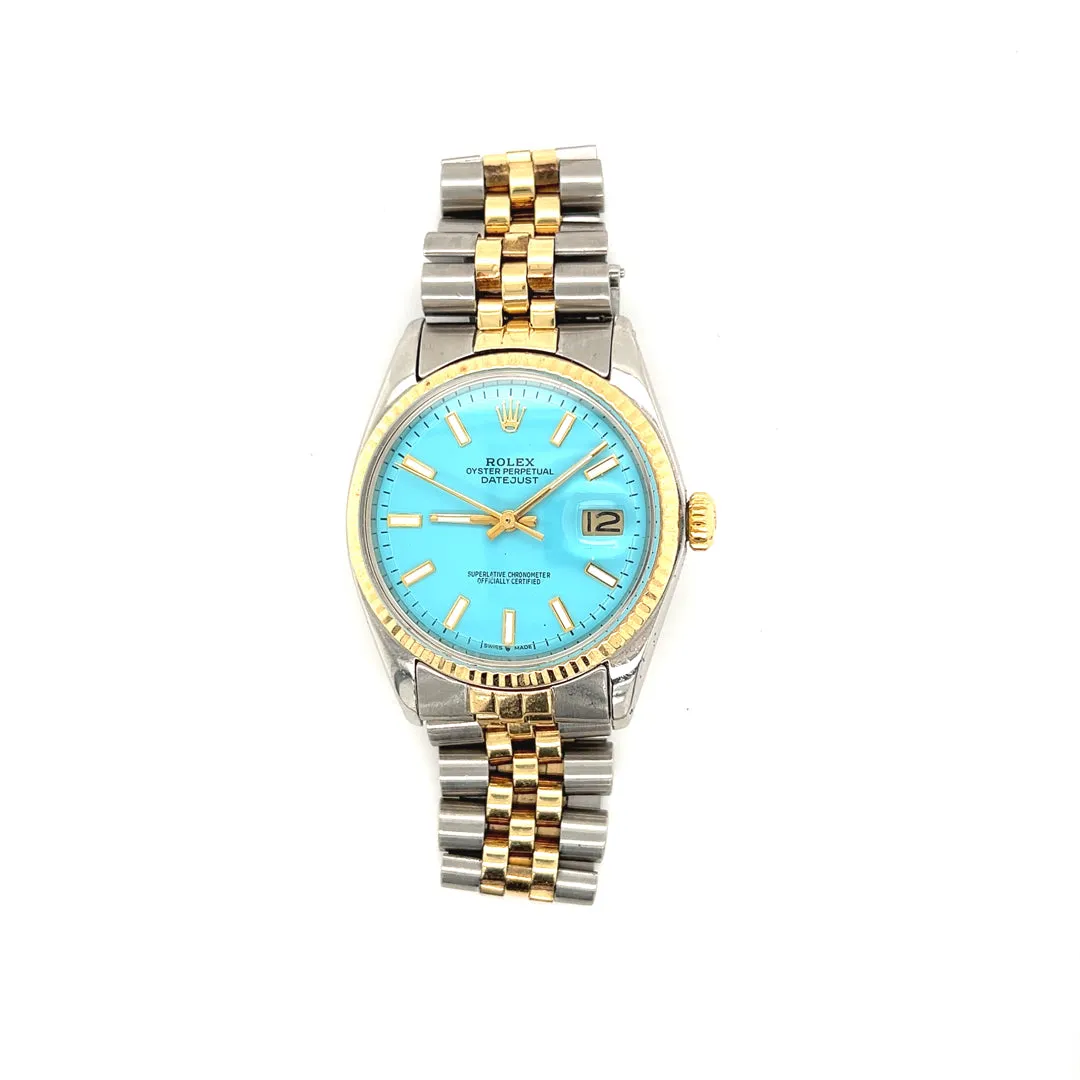 1978 Rolex Datejust 36 Turquoise Two Tone