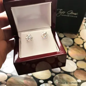 3 ctw 6 Prong Stud Earrings