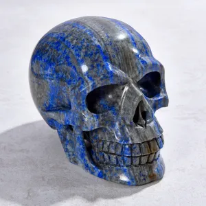 3.5" Natural Lapis Skull Gemstone Carving