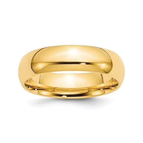 6MM Comfort Fit Gold Band