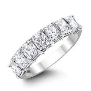 7 Stone Cushion Diamond Ring (2.26 ct Diamonds) in Platinum