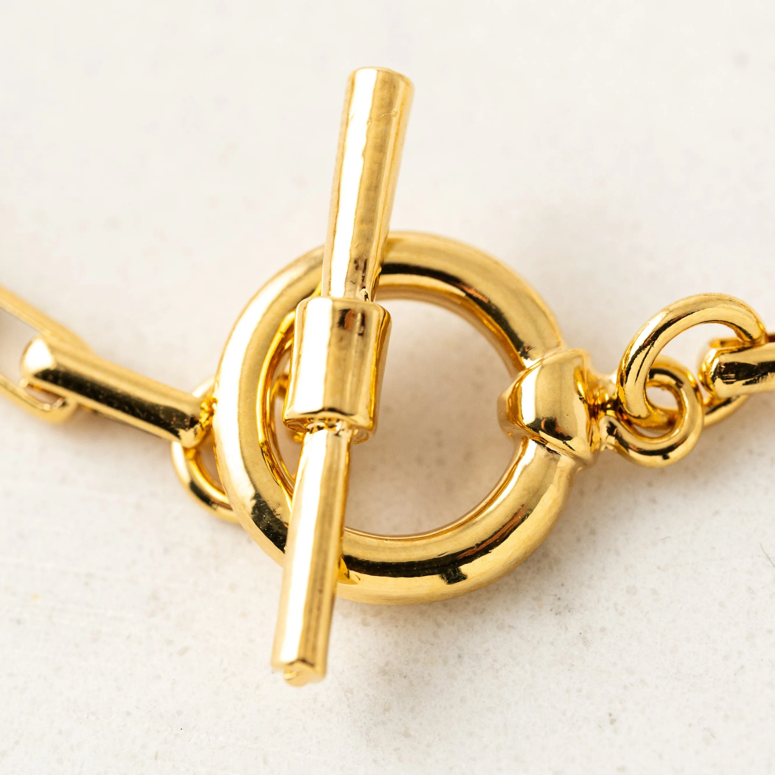 7" Staple Chain Toggle Bracelet