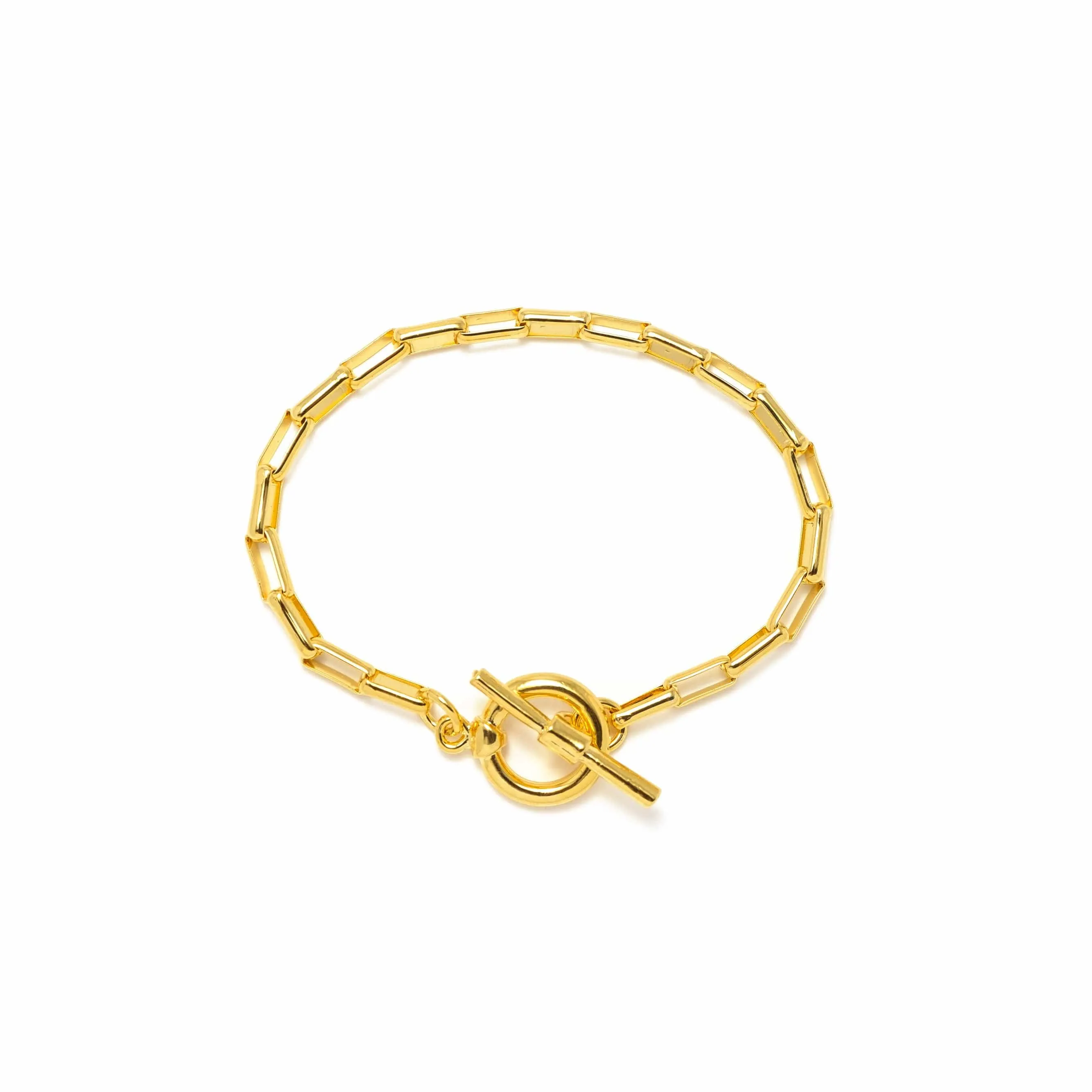 7" Staple Chain Toggle Bracelet