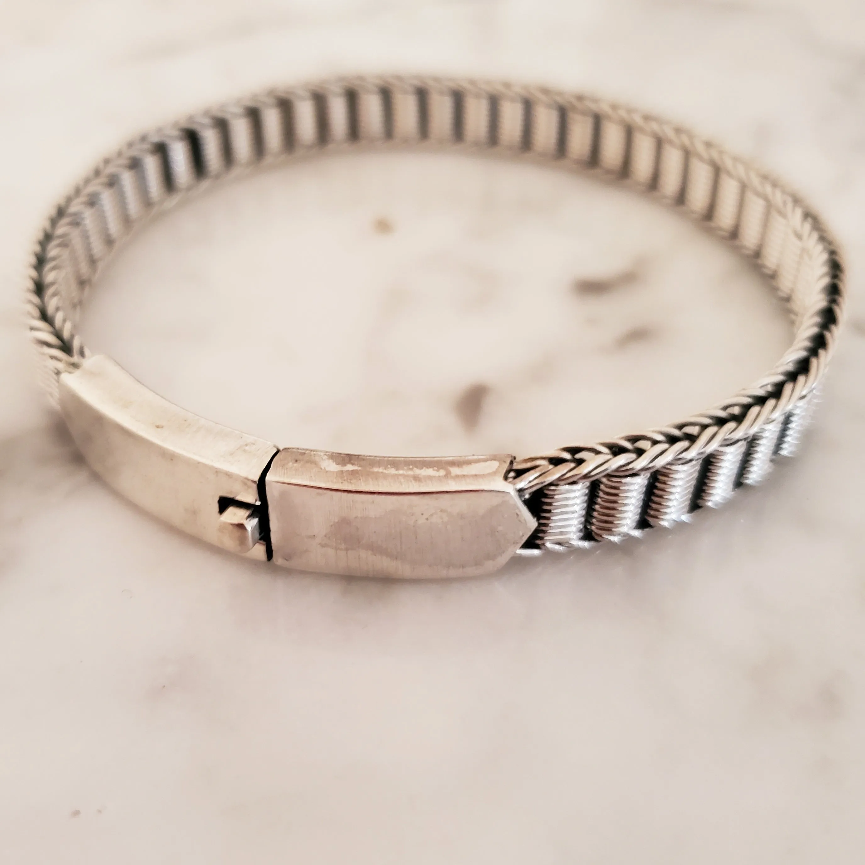 8mm Industral .925 Sterling Silver Chain Bracelet from Thailand