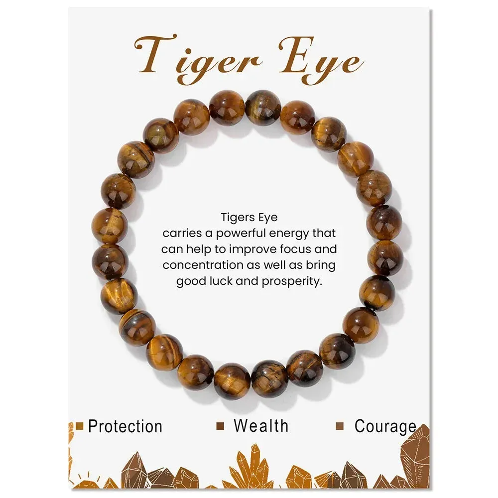 8mm Natural Carnelian Beaded Bracelets For Women Men Stylish Stretch Bangles With Blue Apatite Lapis Lazuli Turquoises Tiger Eye