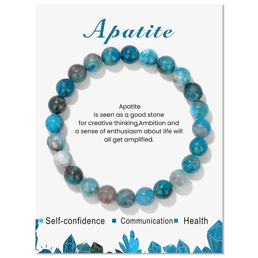 8mm Natural Carnelian Beaded Bracelets For Women Men Stylish Stretch Bangles With Blue Apatite Lapis Lazuli Turquoises Tiger Eye