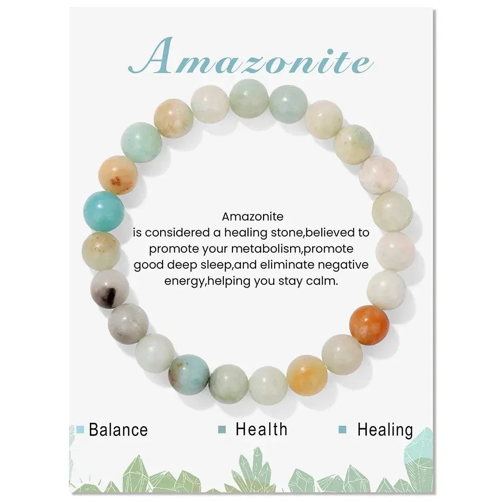 8mm Natural Carnelian Beaded Bracelets For Women Men Stylish Stretch Bangles With Blue Apatite Lapis Lazuli Turquoises Tiger Eye