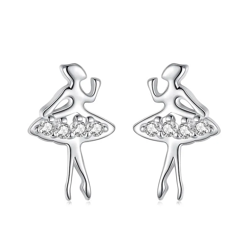 925 Sterling Silver Women Jewelry  | Asymmetric Stud Earrings