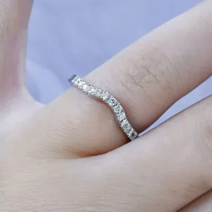 Affordable 0.30CT Round Cut Diamond Wedding Ring in 14KT White Gold
