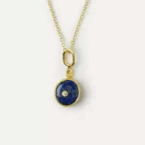 Amalfi Lapis Pendant Necklace - Ottoman Hands