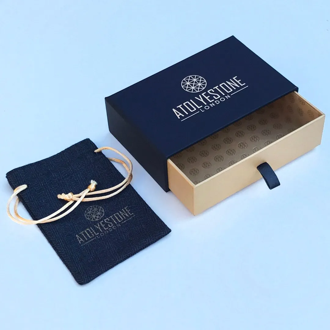 Anchor Leather Bracelet -Silver