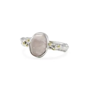 Banyan Belstone Sterling Silver Ring with Rose Quartz