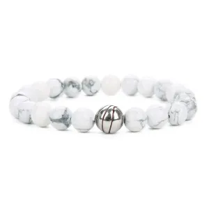 Basketball beaded bracelet