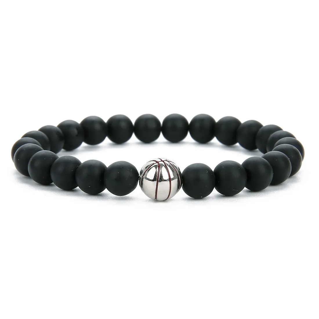 Basketball beaded bracelet
