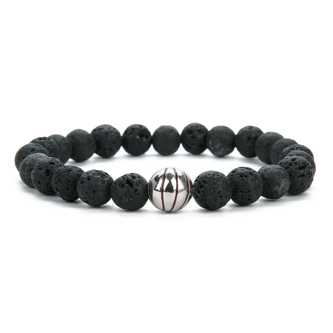 Basketball beaded bracelet