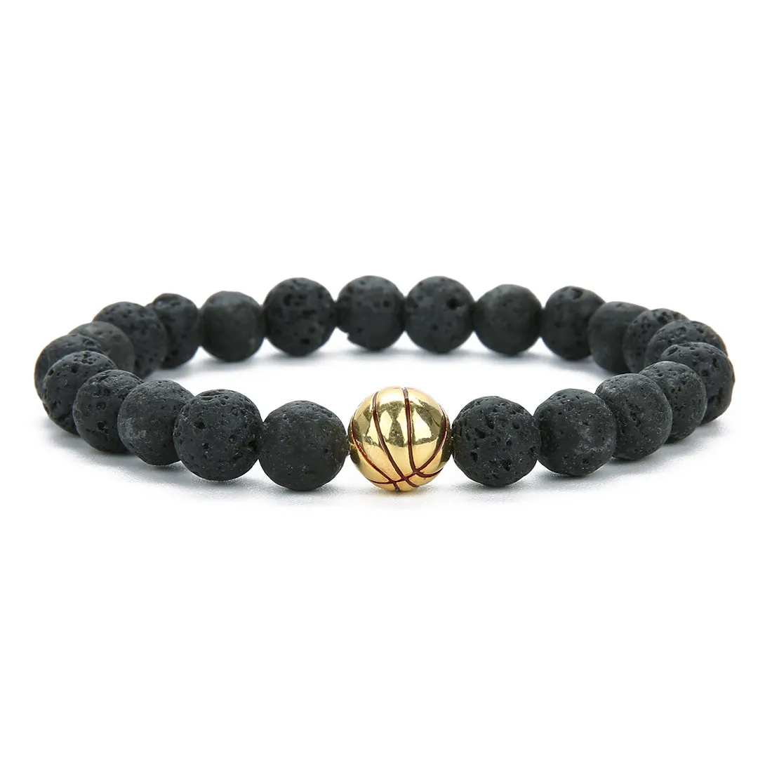 Basketball beaded bracelet