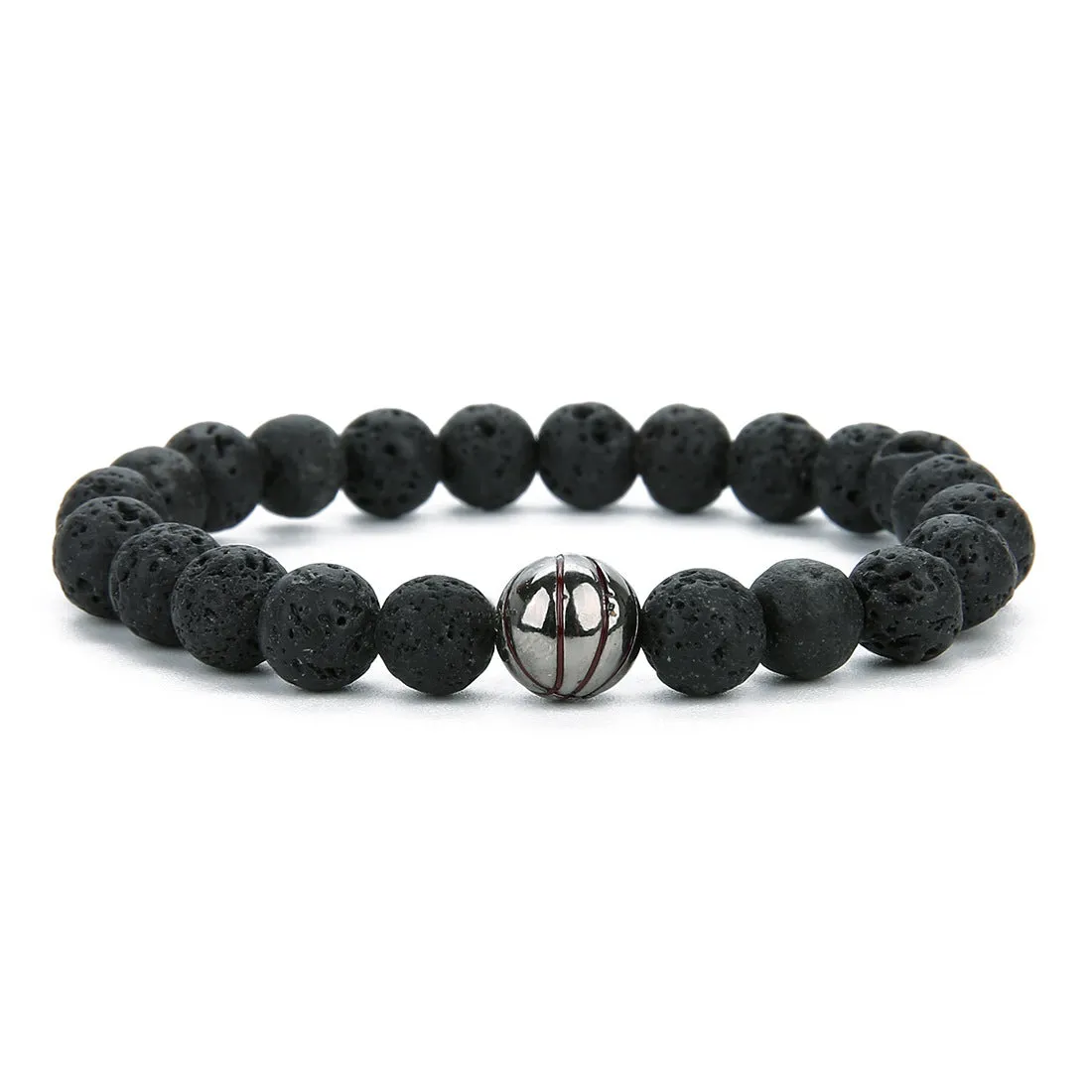Basketball beaded bracelet