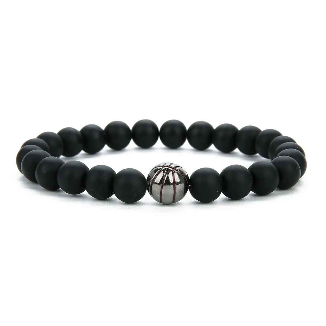 Basketball beaded bracelet