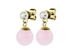 Bess Rose Quartz Earrings