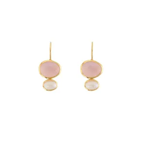 Bianc Cubism Rose Quartz Earring