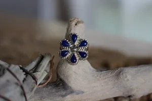 Blue Lapis Blossom Ring