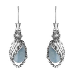 Blue Quartz Heritage Earrings - Silver - 20001217