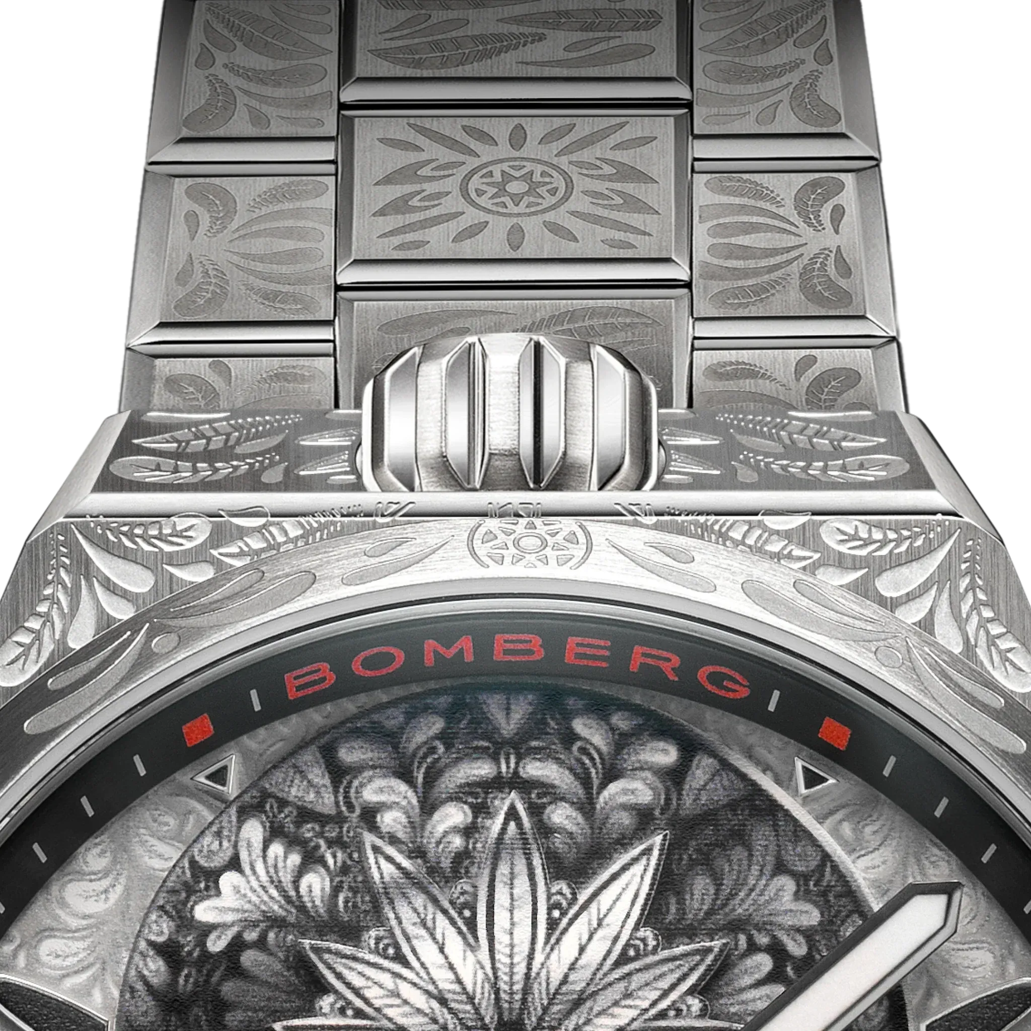 Bomberg Bolt-68 Neo Tattooed  Cancun Skull Limited Edition Silver Watch
