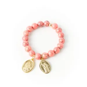 Bracelet Gold - Coral Magnesite