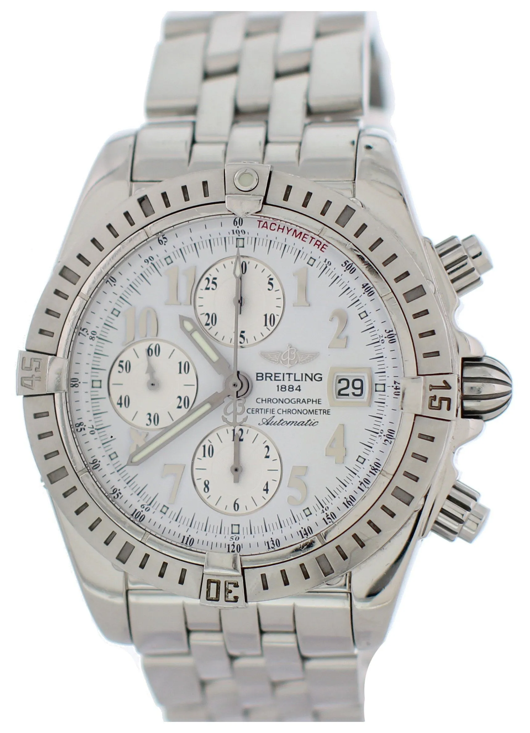 Breitling Chronomat Evolution A13356  Mens Watch Box Papers