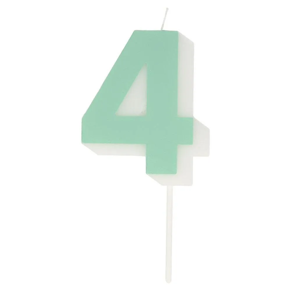 Brightly Colored Number Birthday Candle, Pick Your Number 0 Through 9