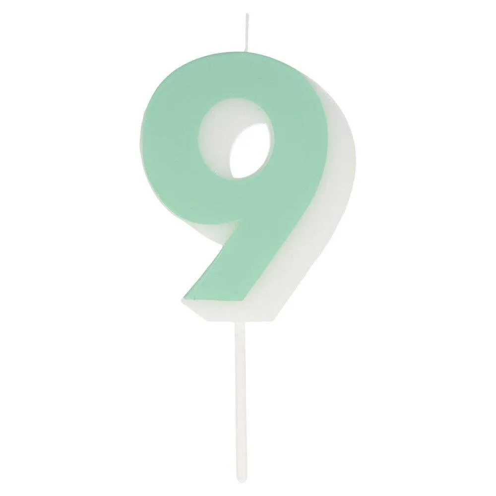 Brightly Colored Number Birthday Candle, Pick Your Number 0 Through 9