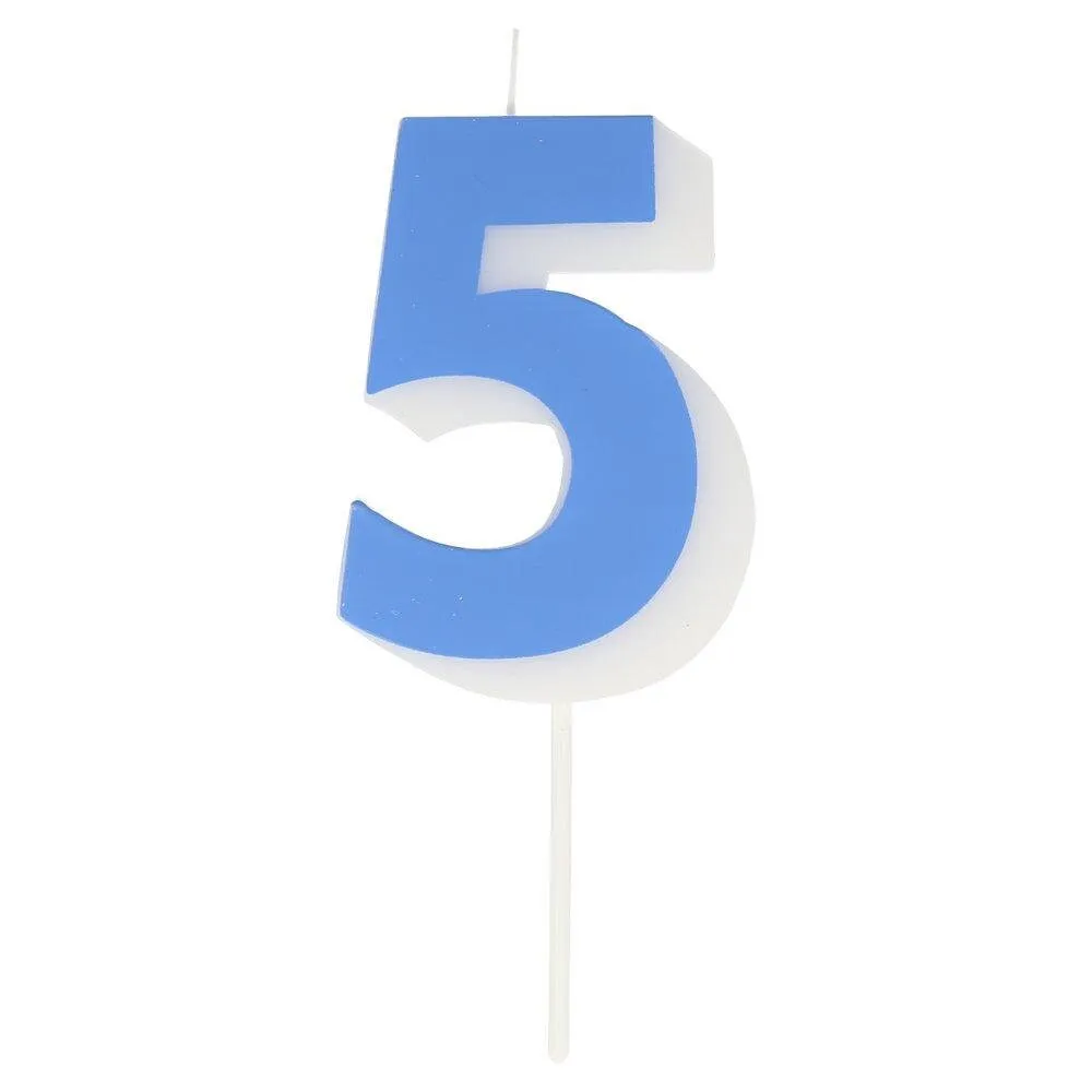 Brightly Colored Number Birthday Candle, Pick Your Number 0 Through 9