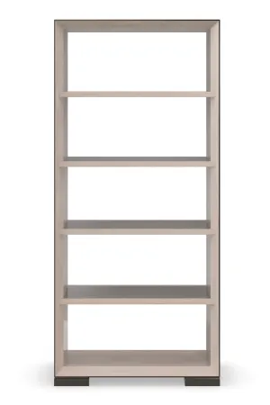 Bronze Glass Shelf Bookcase | Caracole High Rise
