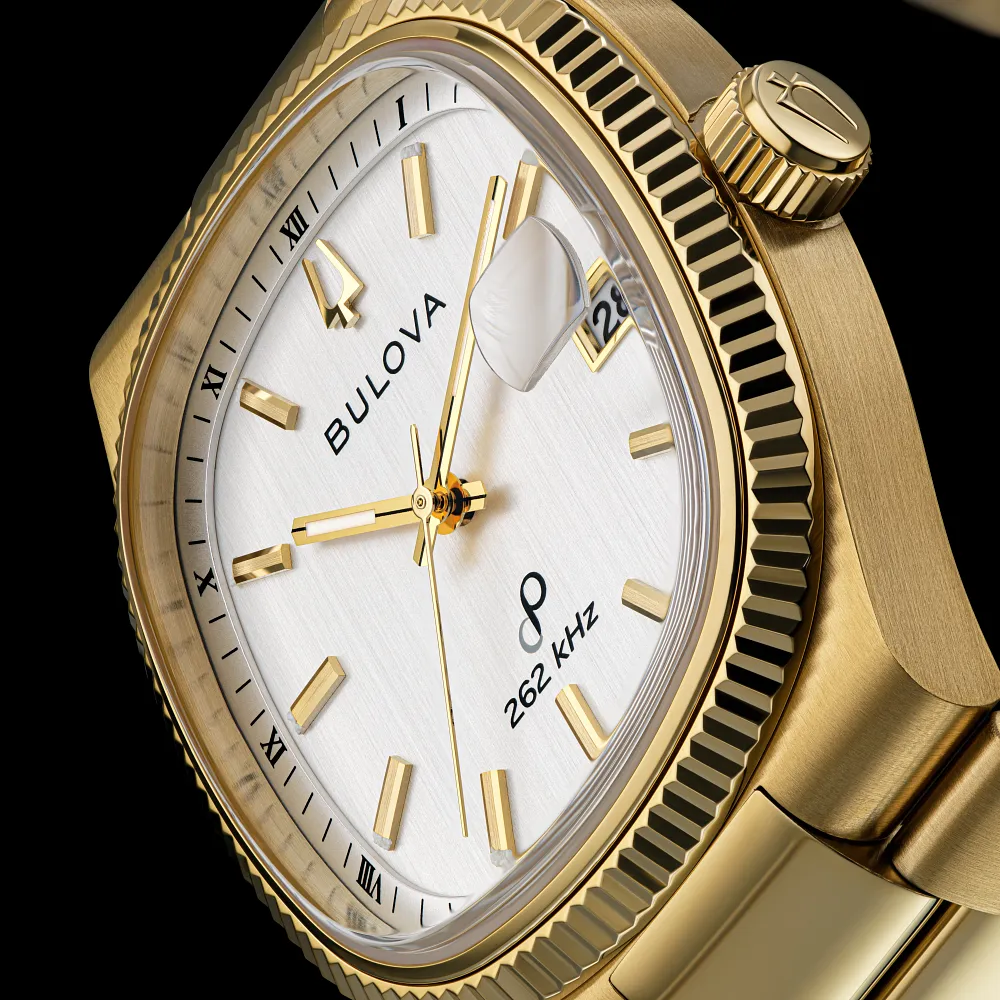 Bulova Super Seville Gold Tone Mens Watch 97B223